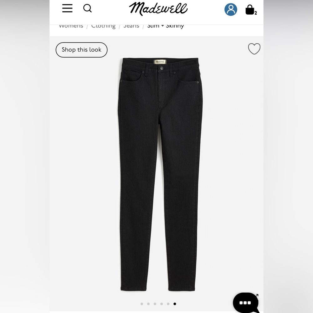 Madewell 10 inch high rise skinny jeans - raw hem